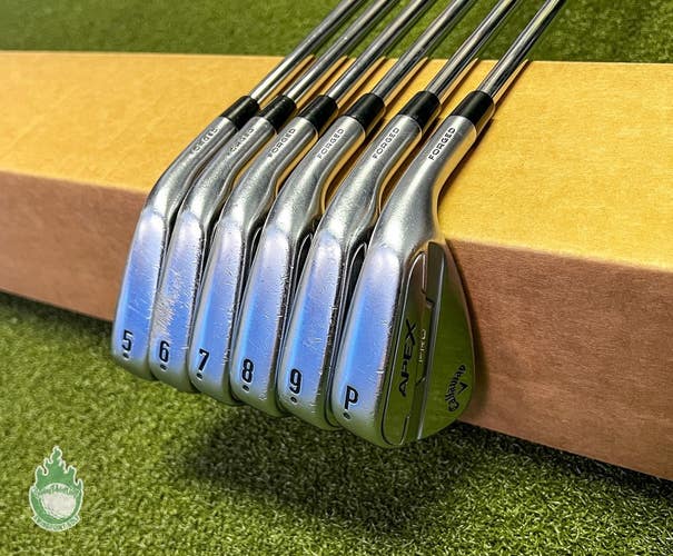 Used Callaway APEX Pro Forged '21 Irons 5-PW Elevate Pro Tour Stiff Steel Set