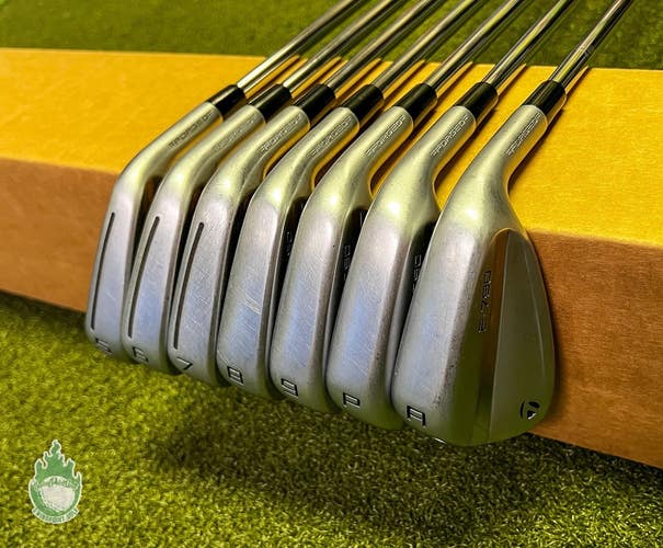 Used RH 2023 TaylorMade P-790 Irons 5-PW/AW KBS Tour Stiff Steel Golf Set