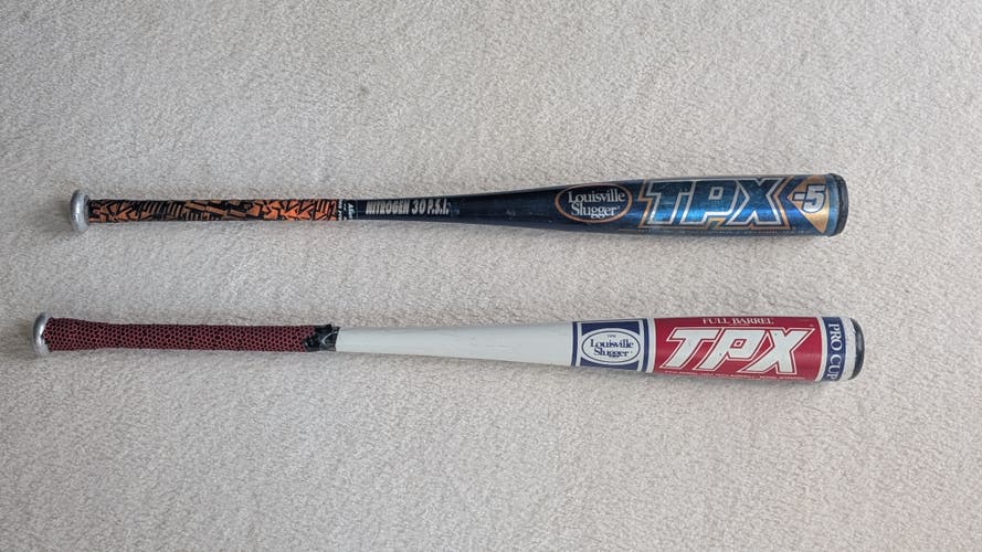 Louisville Slugger Air Attack 33/28 and Pro Cup 34/30(Used)
