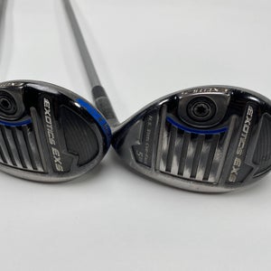 Tour Edge Exotics EXS 4 & 5 Hybrid Set 22* 25* Tensei Blue CK Series Senior RH