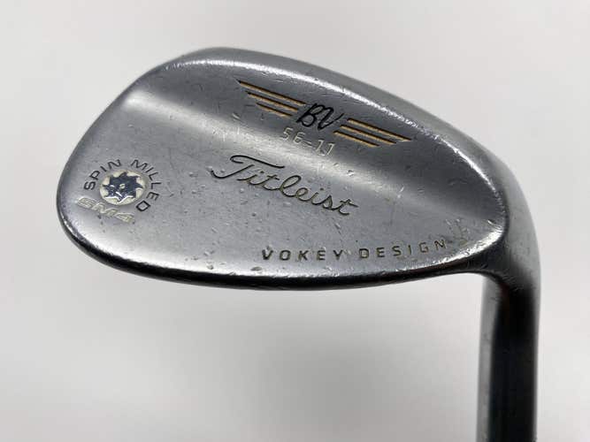 Titleist Vokey Spin Milled SM4 Chrome 56* 11 Bounce Wedge Steel Mens RH