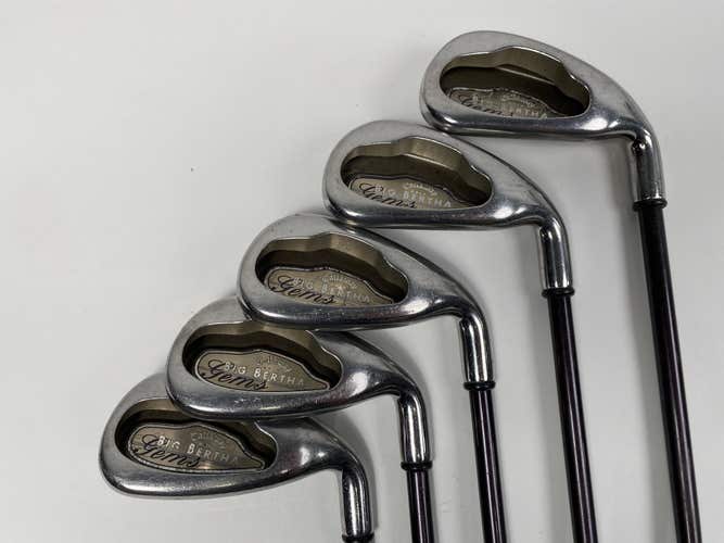 Callaway 2004 Big Bertha Gems Iron Set 6-PW Gems Ladies Graphite Womens RH