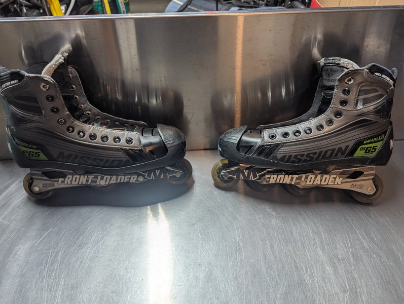 Senior Mission Inline Hockey Goalie Skates Wide Width Size 8 (Used)