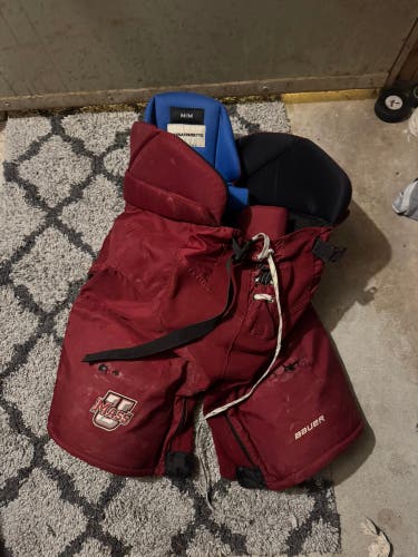 UMass Amherst Bauer Men's Senior Medium Bauer Hockey Pants Pro Stock (Used)