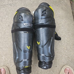 Senior Bauer Supreme Mach 17" Shin Pads (Used)
