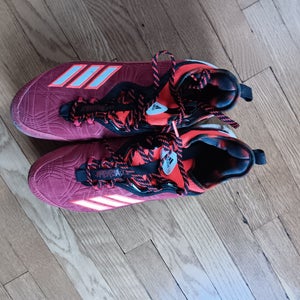 Red Men's Size M 11.5 (W 12.5) Adult Adidas Low Top Metal (Used)