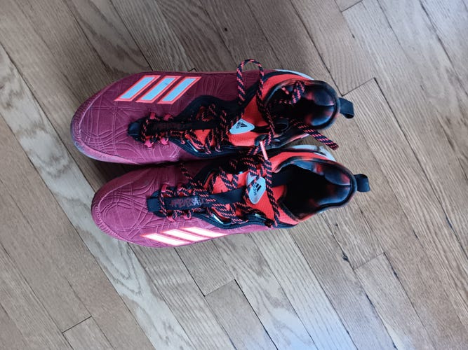 Red Men's Size M 11.5 (W 12.5) Adult Adidas Low Top Metal (Used)