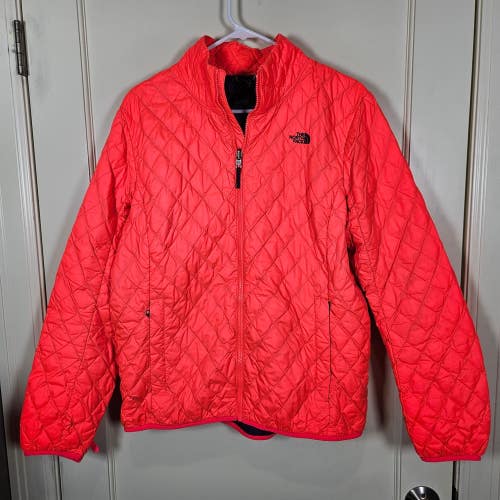 The North Face Thermoball Jacket Womens Size: XL Quilted Puffer Orange Full Zip