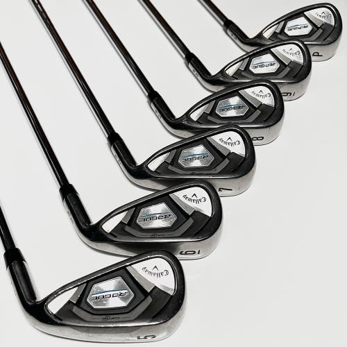 Callaway Rogue Iron Set 5-9, PW Right Handed Stiff Flex Steel Shafts