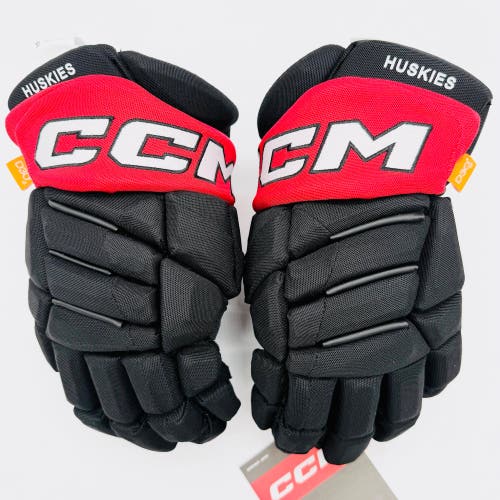 New Northeastern University CCM Jetspeed Hockey Gloves-13"