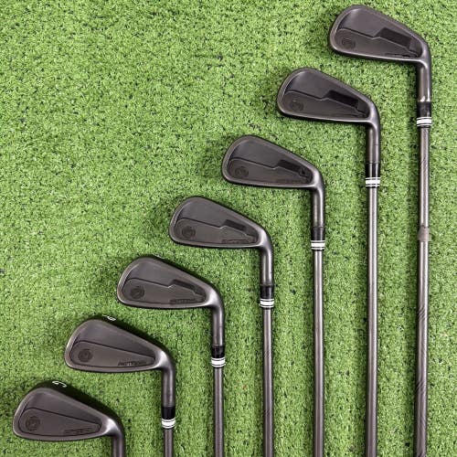 Maltby TS3 Black Forged Iron Set 5-PW GW Project X Even Flow Stiff Flex +1 Long