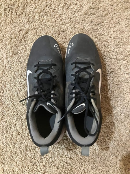 Black Men's Size M 11.0 (W 12.0) Youth Nike Force zoom trout 9 pro Low Top Metal (Used)