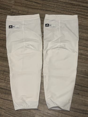 Adidas Hockey Socks NHL Pro Stock Adult XL+ 33” White New