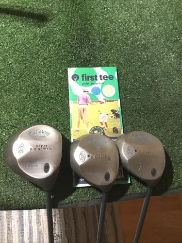 Callaway Ladies Great Big Bertha War Bird Woods Set (D, 5W, 7W) Gems UL Graphite