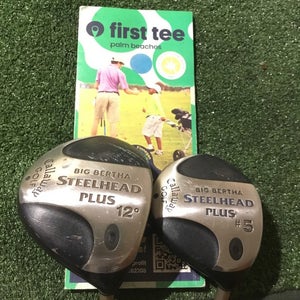 Callaway Ladies Big Bertha Steelhead Plus Woods Set (D & 5W)Gems Graphite Shafts