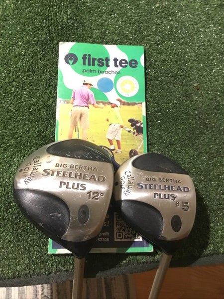 Callaway Ladies Big Bertha Steelhead Plus Woods Set (D & 5W)Gems Graphite Shafts