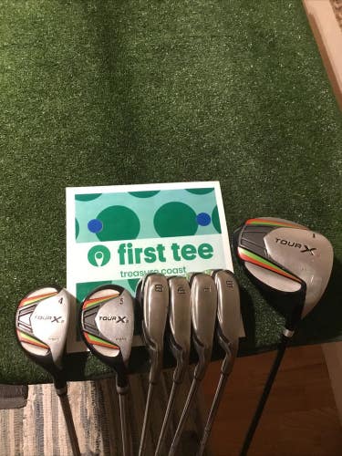 Tour X 2 Juniors Set (Driver, 4H, 5H, 8-PW-SW) Steel & Graphite Shafts