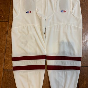 AK Made in Canada Large 30" Socks White & Maroon *Price is Firm - Read Full Description*