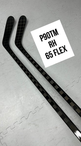 Senior(2x)Right P90TM 65 Flex 66” ProBlackStock™ Unbranded Blackouts Pro Stock Hockey Sticks