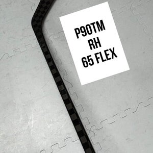 Senior(1x)Right P90TM 65 Flex 66” ProBlackStock™ Unbranded Blackouts Pro Stock Hockey Sticks