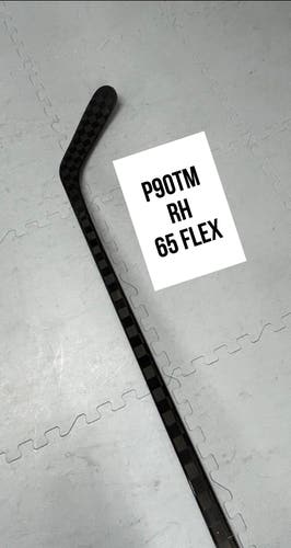 Senior(1x)Right P90TM 65 Flex 66” ProBlackStock™ Unbranded Blackouts Pro Stock Hockey Sticks