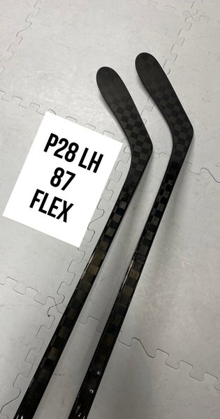 Senior(2x)Left P28 87 Flex ProBlackStock™ Unbranded Blackouts Pro Stock Hockey Sticks (Extra Lites)
