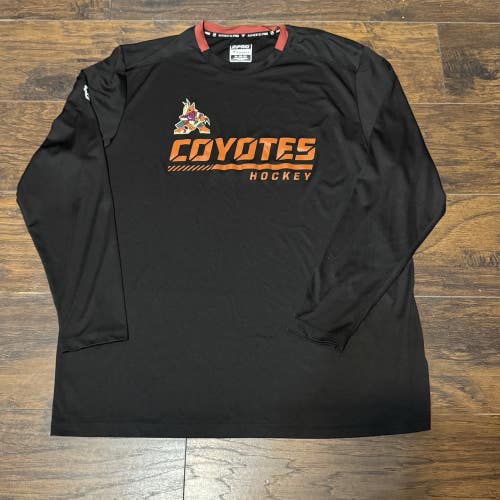 Arizona Coyotes NHL Fanatics Authentic Pro Workout Team Long Sleeve Shirt Sz 2XL