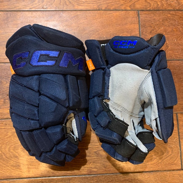 13" CCM Jetspeed HGJS Navy Blue Pro Stock Gloves Customized *Read Full Description*