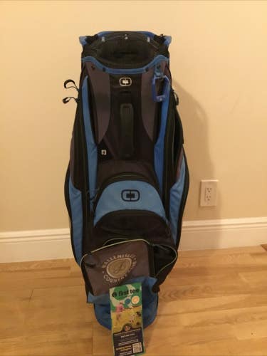 OGIO Cirrus Cart Golf Bag with 15-way Dividers & Rain Cover (2 Broken Zippers)