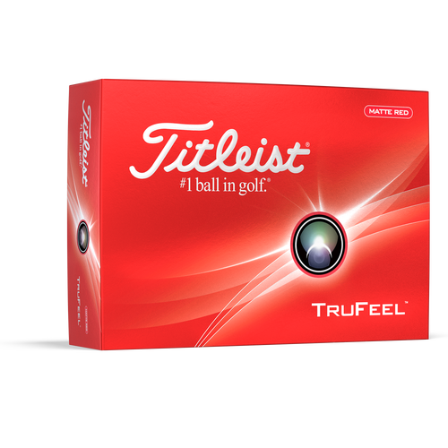 TITLEIST TRUFEEL MATTE RED 2024 GOLF BALL