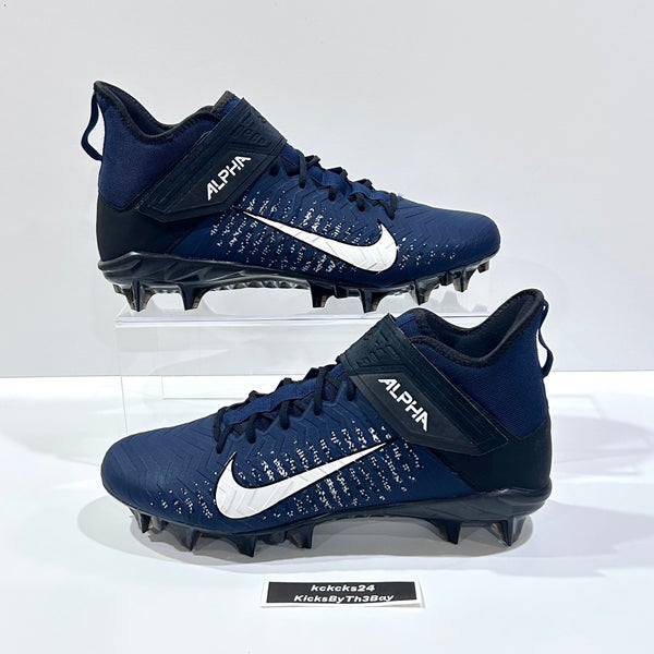 Size 12 Nike Alpha Menace Pro 2 Mid Football Cleats Navy Blue AQ3209-403