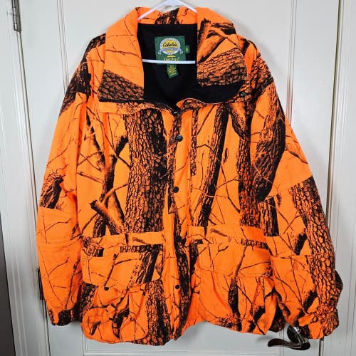 Cabela's Dry Plus Men's XL Blaze Orange Hunting Jacket Insulated Silent Fleece