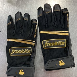 Used Franklin BB/SB Batting Gloves Black MD 11614-S000220991