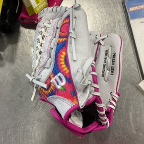 Used Wilson FLASH BB/SB Glove RH Throw Pink 12" 11614-S000220992