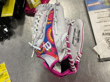 Used Wilson FLASH BB/SB Glove RH Throw Pink 12" 11614-S000220992
