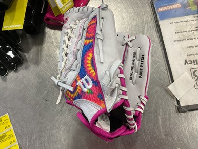 Used Wilson FLASH BB/SB Glove RH Throw Pink 12" 11614-S000220992
