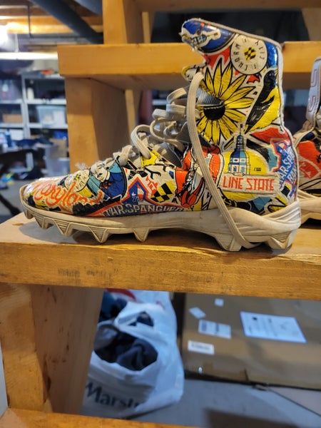 Orange Kids 3.5Y (Big Kids / Youth) Youth Under Armour High Top Detachable Cleats (Used)