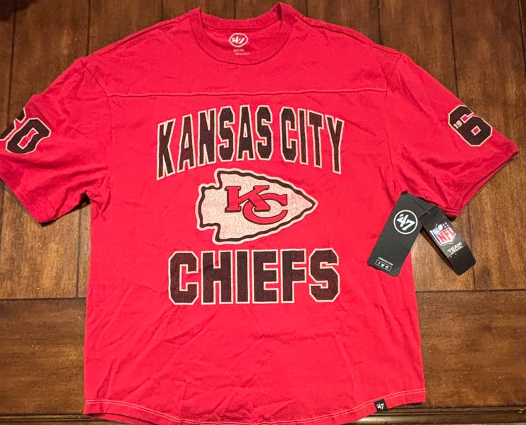 Kansas City Chiefs 47 Brand T-Shirt, Adult Small New With Tags