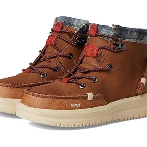 Heydude Bradley 42139-21N Toddler 7 Cognac Leather Round Toe Ankle Boots QLW830