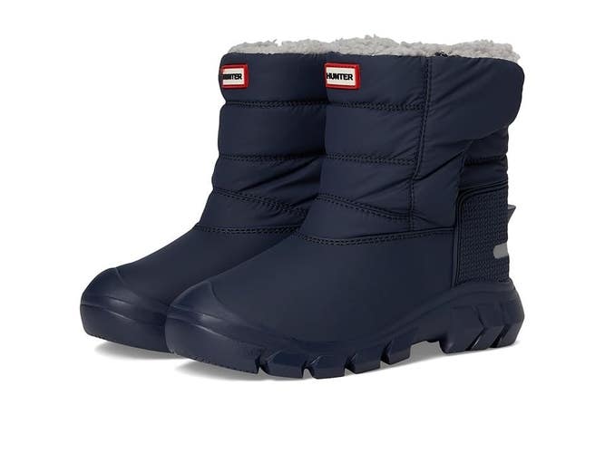 Hunter Snow Boots Toddler US 8C Dark Blue Insulated Waterproof Mid Calf QLW820