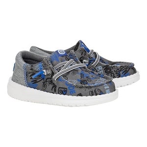 Hey Dude Wally Funk Graffiti Mix 42627-425 Toddler 7 Gray Slip On Shoes QLW821