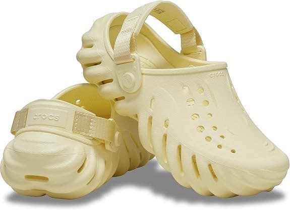 Crocs Echo 208190-760 Clogs Kids US 6 Buttercream Comfort Slip-On Shoes FHD169