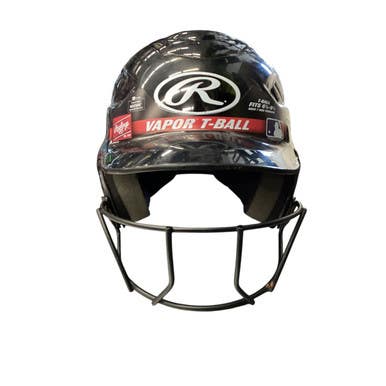 Used Rawlings VAPOR TBALL Batting Helmet w/Mask Black SM 11760-S000081532