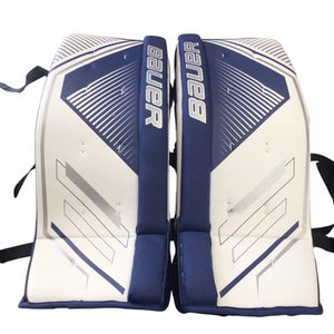 Used Bauer LEG GUARDS Goalie Leg Pads Junior Royal Blue 24" 11760-S000081495