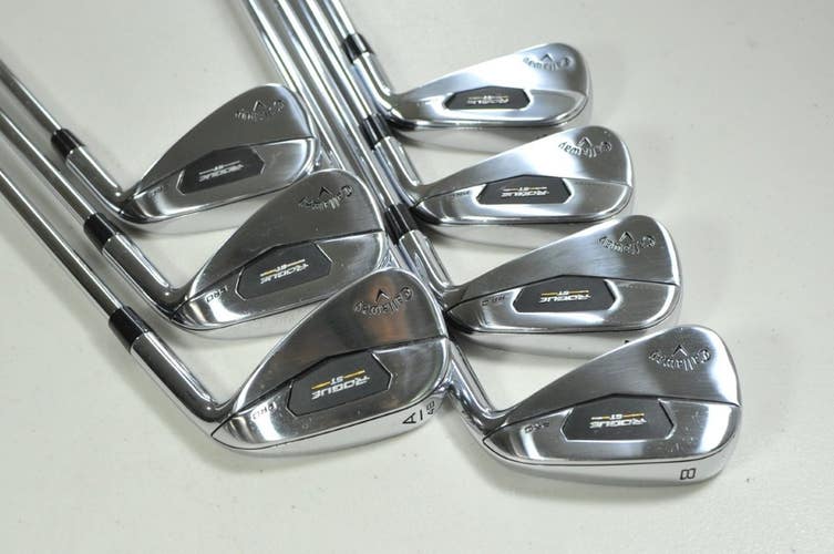 Callaway Rogue ST Pro 5-PW,AW Iron Set Regular Flex RH Rifle 5.5 Steel # 201877