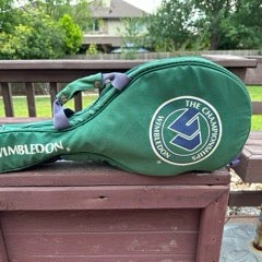 Vintage Wimbledon 2-Pocket / 3-Racket Tennis Bag – Excellent Condition