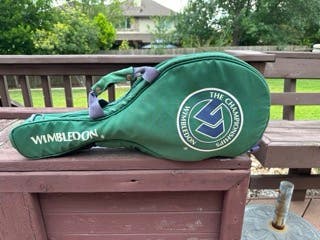 Vintage Wimbledon 2-Pocket / 3-Racket Tennis Bag – Excellent Condition