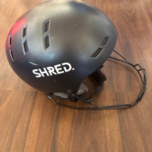 Unisex Medium Shred Totality Noshock Helmet (Used) FIS Legal (with chin bar)