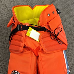Warrior Little Ceasers (Used) Small Orange Senior Ice Hockey Goalie Pants Ceaser's senior sr adult