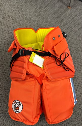 Warrior Little Ceasers (Used) Small Orange Senior Ice Hockey Goalie Pants Ceaser's senior sr adult